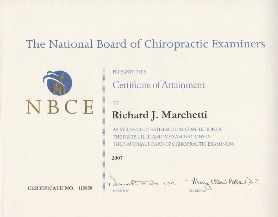 National Board Chiropractic