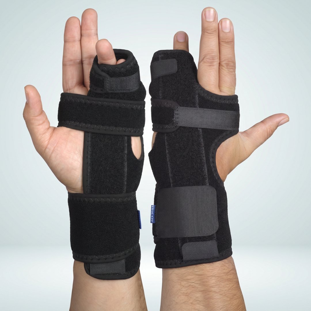 Wrist and thumb splint fitted at CBP Precision Spine Center